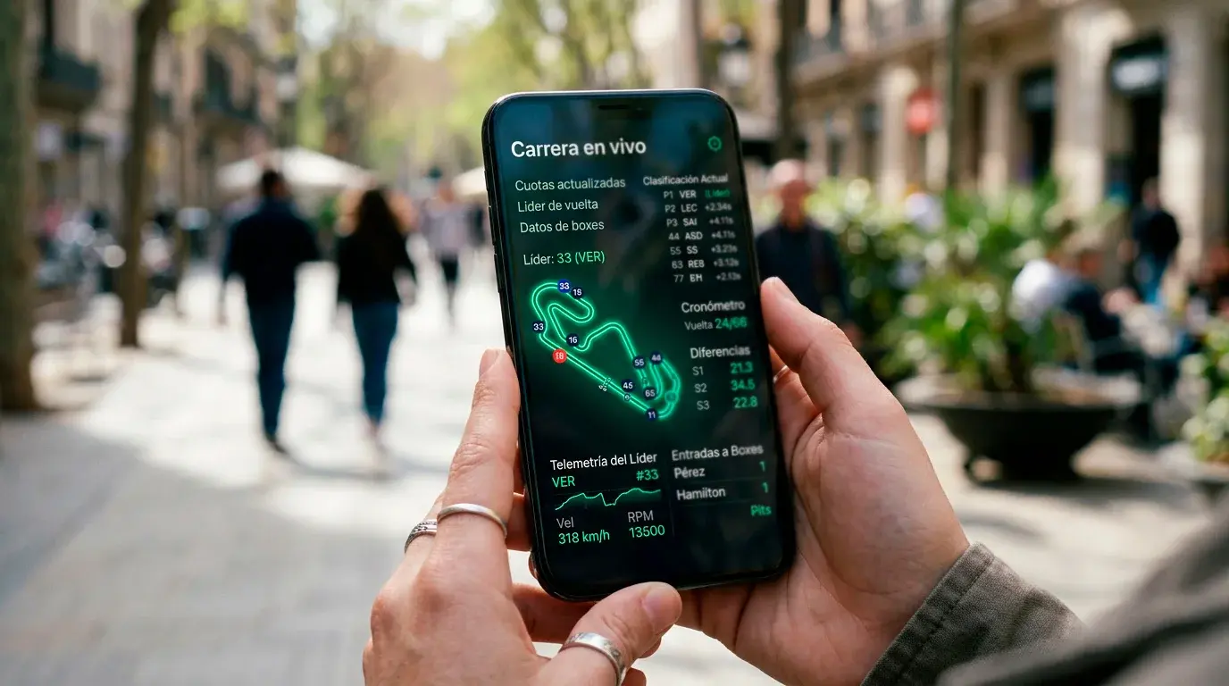 Apostar F1 móvil app DGOJ live betting carrera Fórmula 1 España