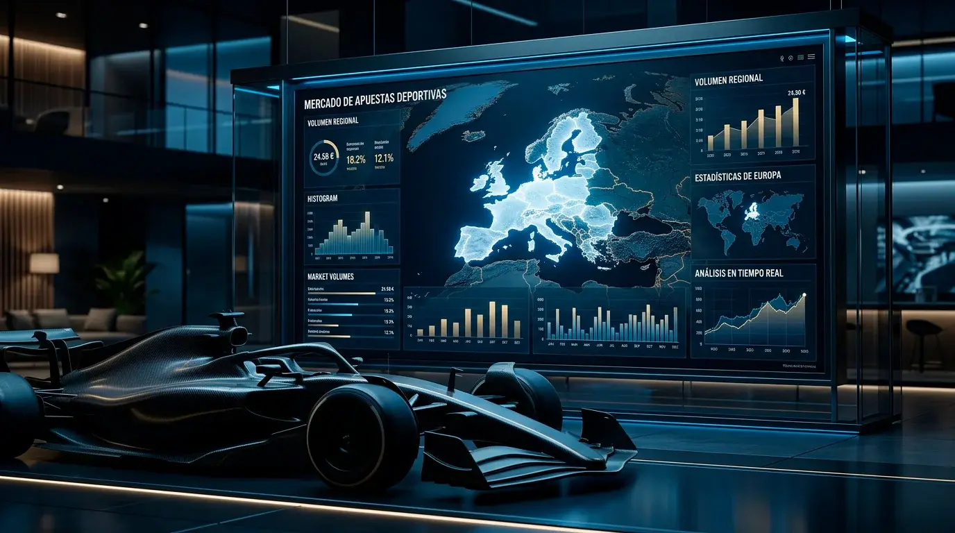 Mercado global apuestas deportivas 2025 tamaño Europa liderazgo F1 cuota handle